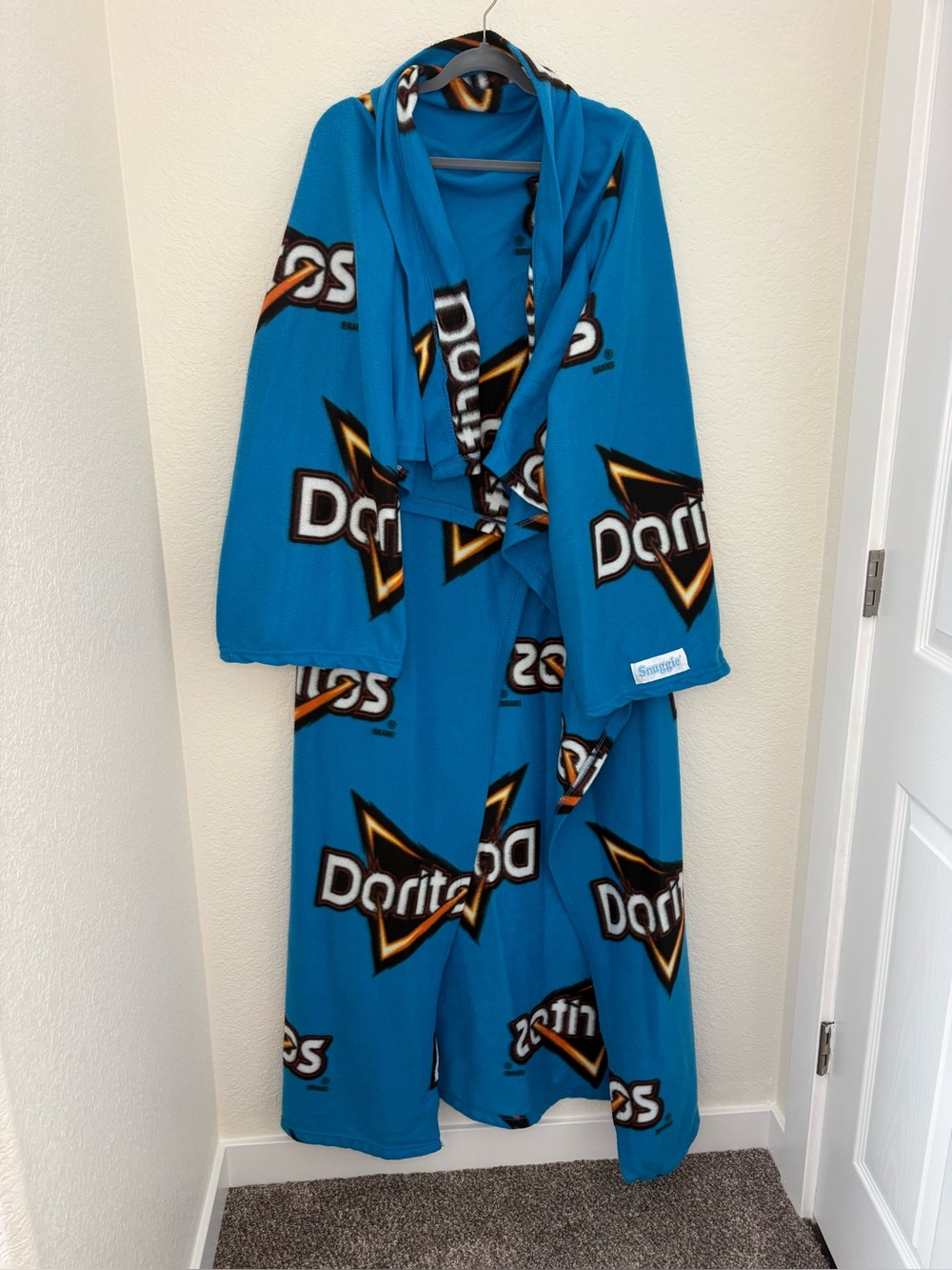 Doritos Cool Ranch Logo Blue Fleece Robe